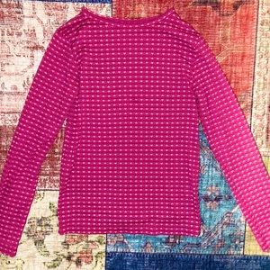 bright pink heart pattern 3/4 sleeve baby tee